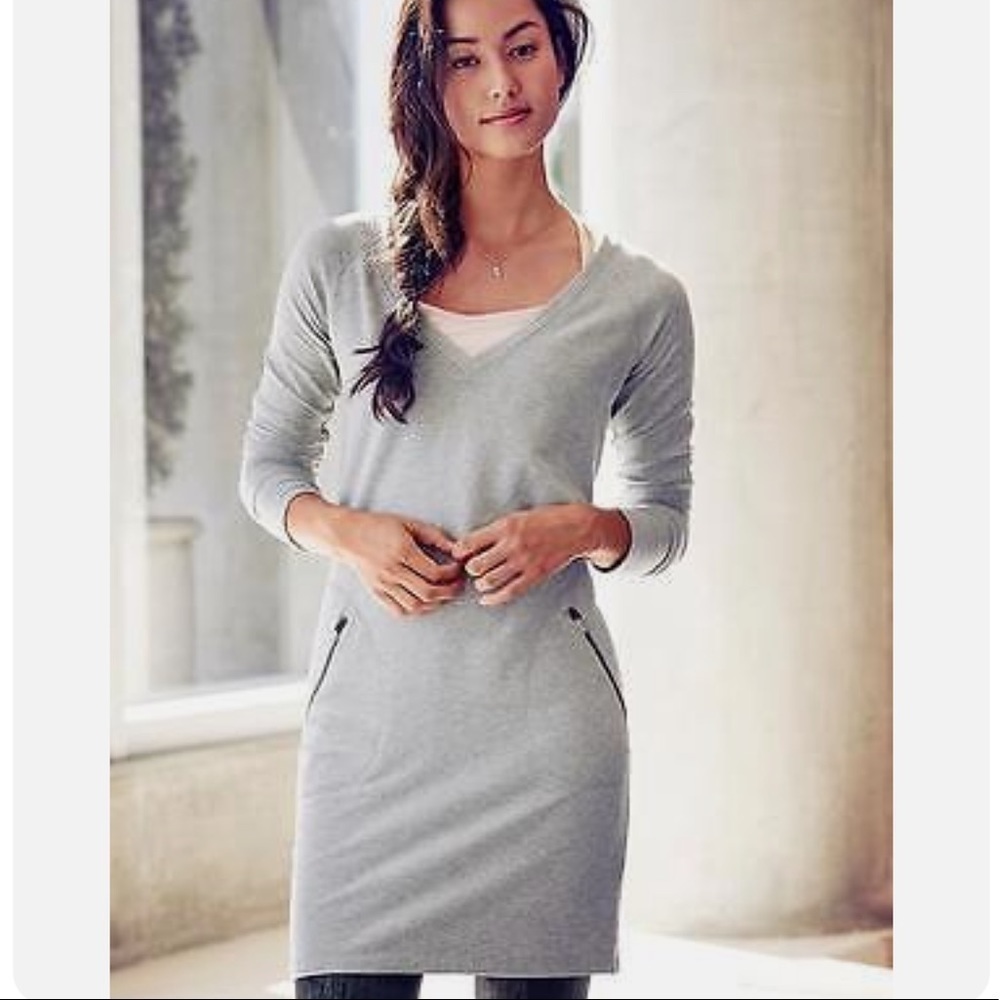 Athleta Loungewear V Neck Pullover Tunic Dress Size XS